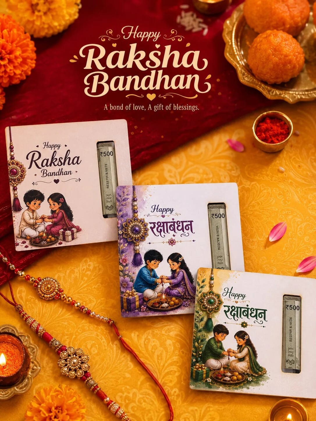 Raksha Bandhan money gift card